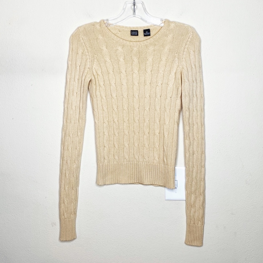 Saks Fifth Avenue Cashmere Sweater Crewneck Cream